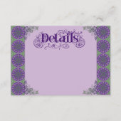 Art Nouveau Purple Thistle Wheel Begleitkarte (Vorderseite)