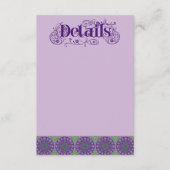 Art Nouveau Purple Thistle Wheel Vertical Begleitkarte (Vorderseite)