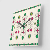 Art Nouveau Quadratische Wanduhr (Winkel)