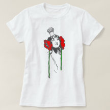 Art Nouveau Queen Red Poppies Ozma