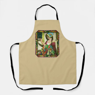 Art Nouveau-Quilerin – Vintage Nähende Frau  Schürze