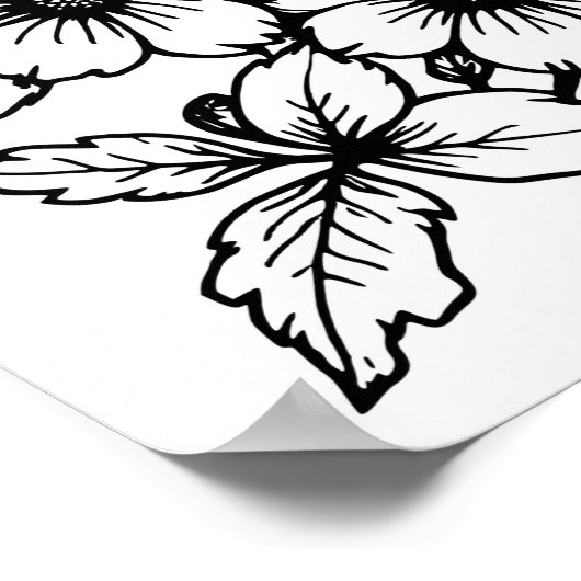 Art Nouveau Rabbit Coloring Poster 1 (Ecke)