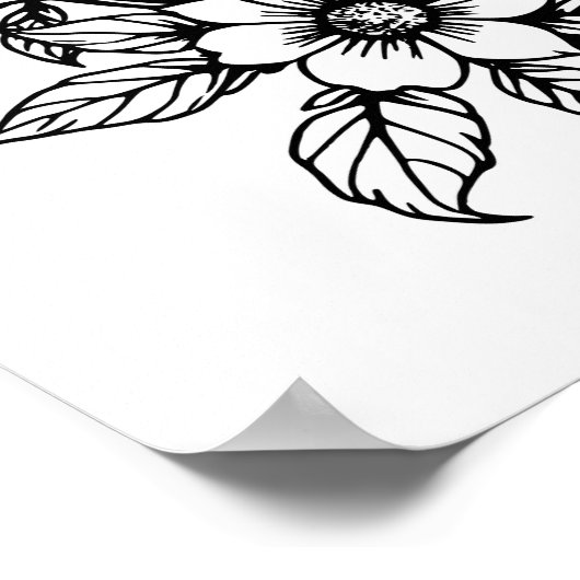 Art Nouveau Rabbit Coloring Poster 2 (Ecke)