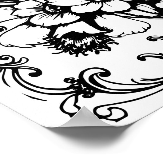 Art Nouveau Rabbit Coloring Poster 3 (Ecke)