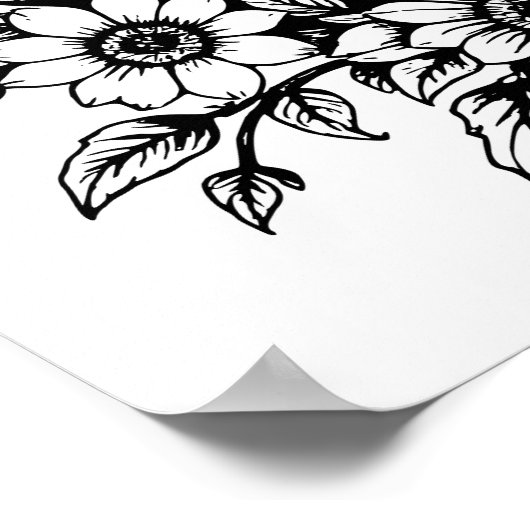 Art Nouveau Rabbit Coloring Poster 4 (Ecke)