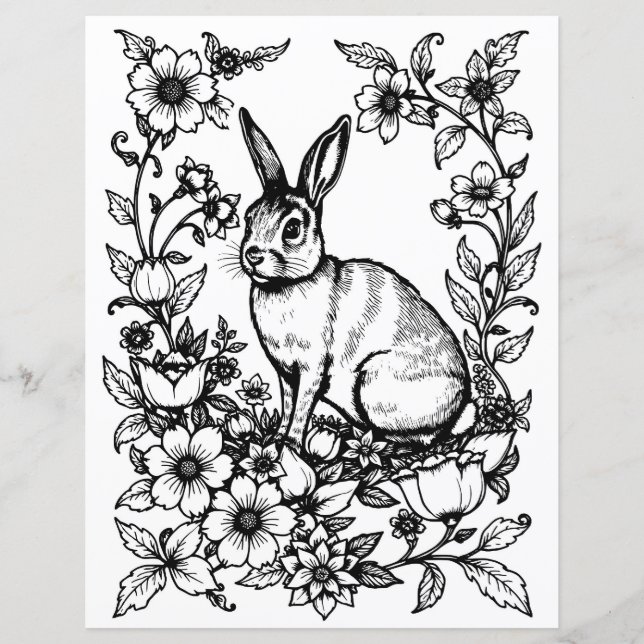 Art Nouveau Rabbit Colour Page 1 (Vorderseite)