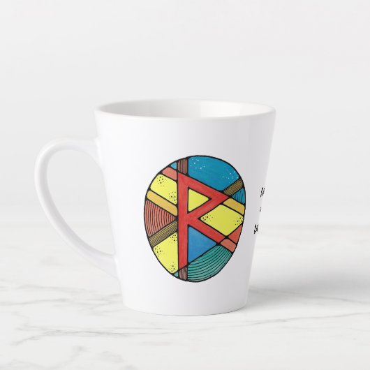 Art Nouveau Raidho Rune Latte Mug – BALANCE! Milchtasse (Links)