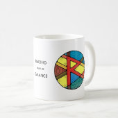 Art Nouveau Raidho Rune Tasse - BALANCE! (VorderseiteRechts)