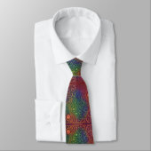 Art Nouveau Rainbow Circuit Board Necktie Krawatte (Gebunden)