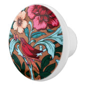 Art Nouveau Red Bird Keramikknauf (Rechts)