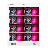 ART NOUVEAU RED BLACK GOLD DAMASK MONOGRAMM , ruby (Vorne)
