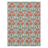 Art Nouveau Red Poppy Floral Print Tischdecke (Vorderseite)