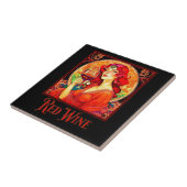Art Nouveau Red Wine Fliese (Seite)