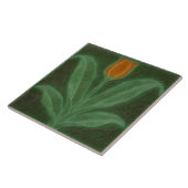 Art Nouveau Reproduction Orange Tulip on Green Fliese (Seite)