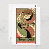 Art Nouveau, Restaurant, Vintage Werbung Postkarte (Vorne/Hinten)