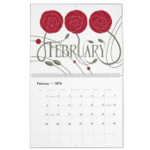 Art Nouveau Retro Floral Botanisch Kalender (Feb 2026)