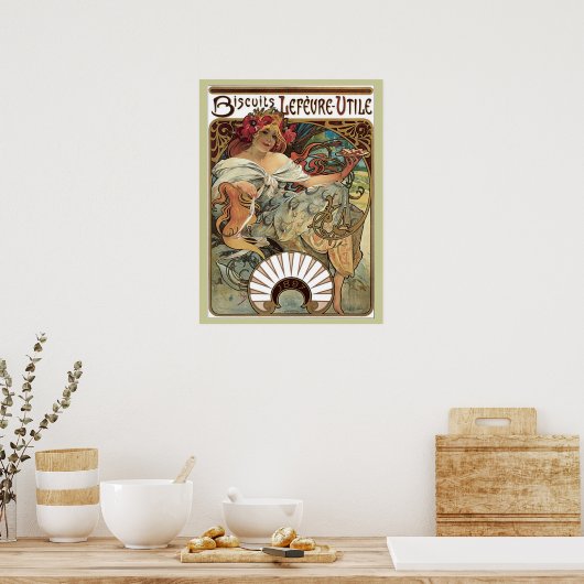 Art Nouveau Retro Poster 18x24 (Küche)