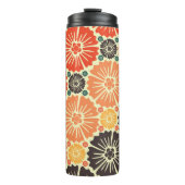 Art Nouveau Retro Tapete Design. Thermosbecher (Vorderseite)