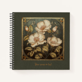 Art Nouveau Rosa canina Zeitloser Charme Notizblock