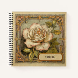 Art Nouveau Rosa gallica Notizblock