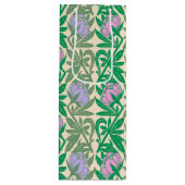 Art Nouveau rosa Wasserliliendamast Geschenktüte Für Weinflaschen (Vorderseite)