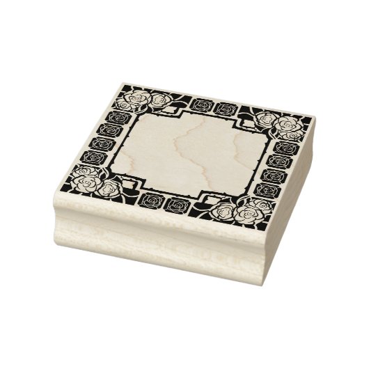 Art Nouveau Rose Border Rubber Stamp Gummistempel (Stempel)