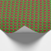 Art Nouveau Rote Nelken Blumendach Geschenkpapier (Ecke)