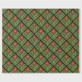 Art Nouveau Rote Rose De Morgan Geschenkpapier (Flach)