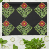 Art Nouveau Rote Rose De Morgan Geschirrtuch (Gefaltet)