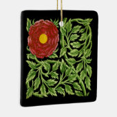 Art Nouveau Rote Rose De Morgan Keramikornament (Rechts)