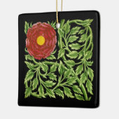 Art Nouveau Rote Rose De Morgan Keramikornament (Links)