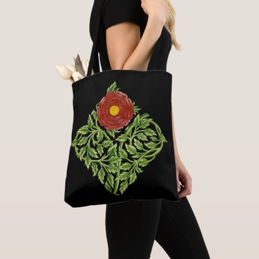 Art Nouveau Rote Rose De Morgan Tasche (Von Nahem)