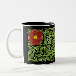 Art Nouveau Rote Rose De Morgan Zweifarbige Tasse