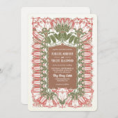 Art Nouveau Royal Lily Wedding Einladung (Vorne/Hinten)