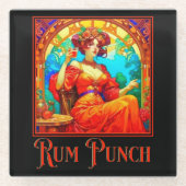 Art Nouveau Rum Punch Glasuntersetzer (Vorderseite)