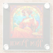 Art Nouveau Rum Punch Glasuntersetzer (Rückseite)