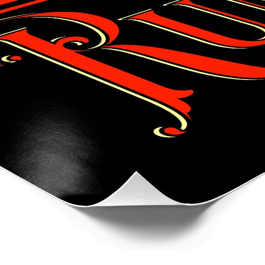 Art Nouveau Rum Punch Poster (Ecke)