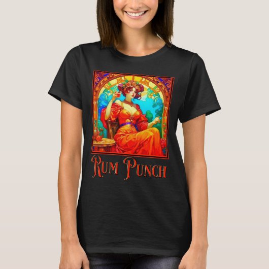 Art Nouveau Rum Punch T-Shirt (Vorderseite)