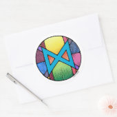 Art Nouveau Rune Dagaz - ERwachen Runder Aufkleber (Umschlag)