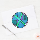 Art Nouveau Rune Gebo - EINHEIT Runder Aufkleber (Umschlag)