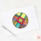 Art Nouveau Rune Ingwaz - ERDE MAGIC Runder Aufkleber (Umschlag)