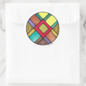 Art Nouveau Rune Ingwaz - ERDE MAGIC Runder Aufkleber (Tasche)