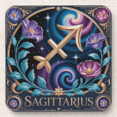Art Nouveau Sagittarier Plastic Untersetzer Set (Vorderseite)