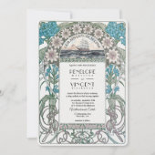 Art Nouveau Sail Away Hochzeit Einladung (Vorderseite)