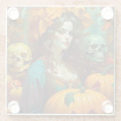 Art Nouveau Samhain Glasuntersetzer (Rückseite)
