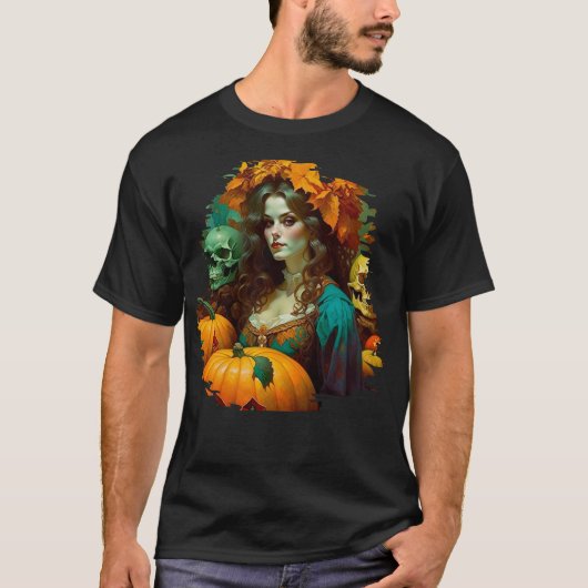 Art Nouveau Samhain T-Shirt (Vorderseite)