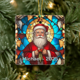 Art Nouveau Santa Ceramic Gift Keramikornament