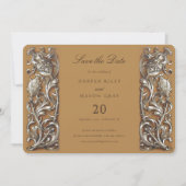 Art Nouveau Save the Date Hochzeit Einladung (Vorderseite)