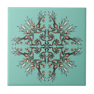 Art Nouveau Schlangen Mandala - Dunkle Acaddemia T Fliese