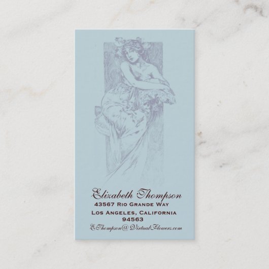 Art Nouveau Schönheitsgeschäft oder Visitenkarte (Vorderseite)
